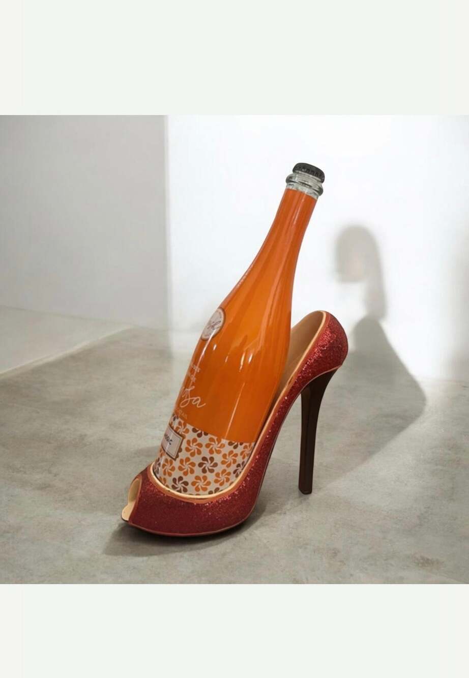Red Sequins Shoe Bottle Holder
